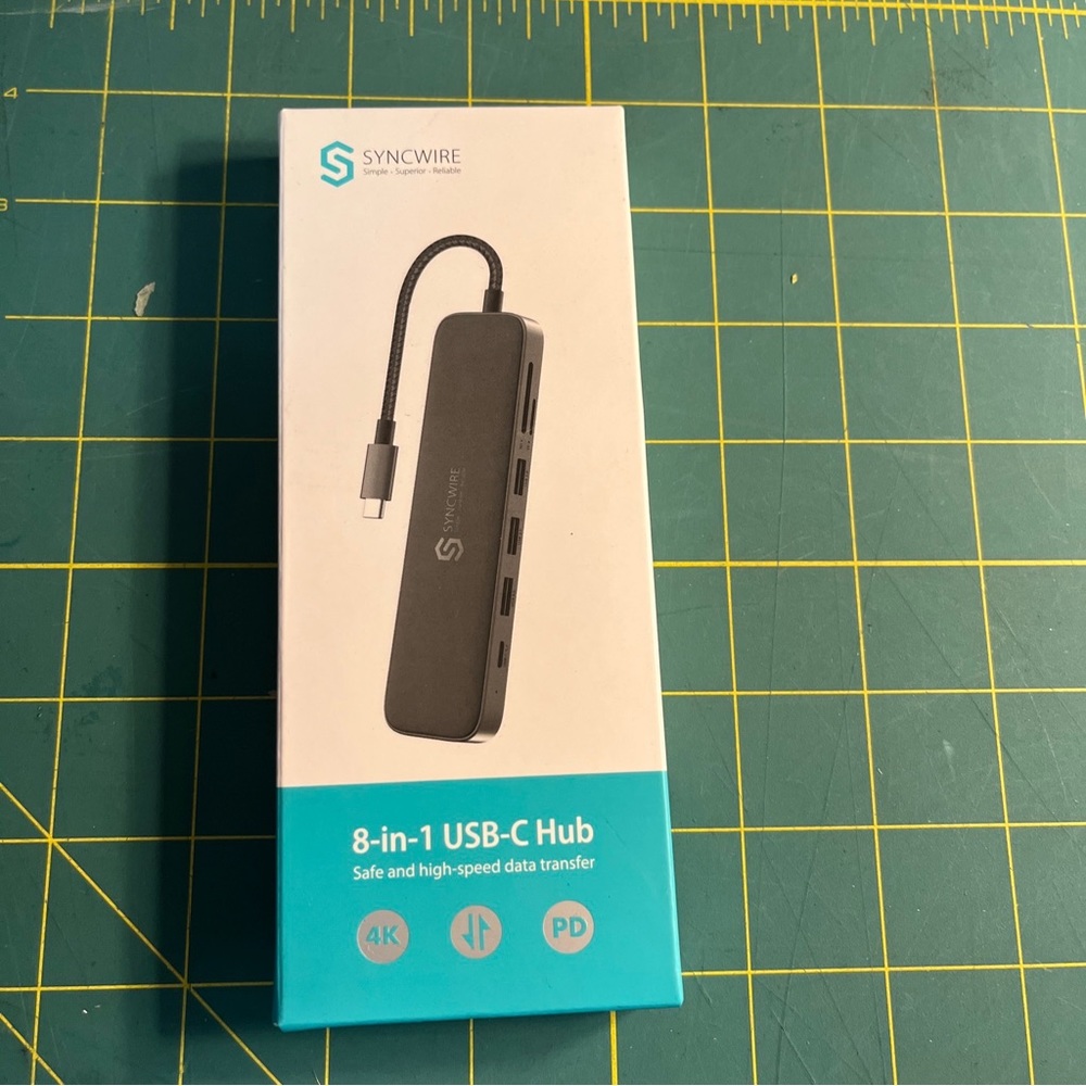 Syncwire 8-In-1 USB-C Hub Adapter with 4K HDMI New